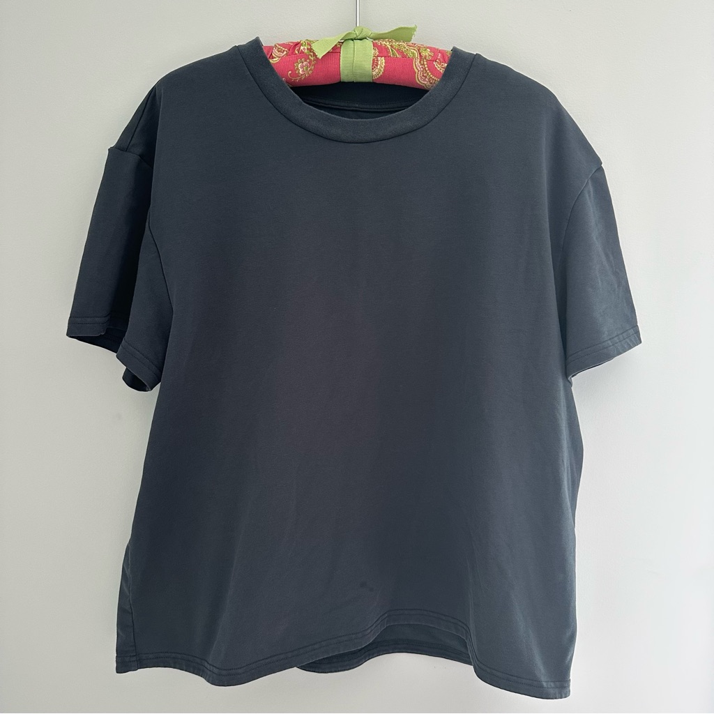 Bylt Basics Lux Boyfriend Tshirt Gray Blue Size X Large
